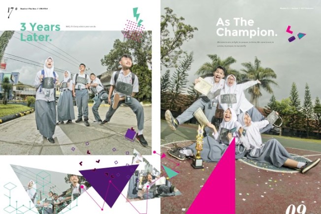 template design alkena dan buku tahunan sekolah