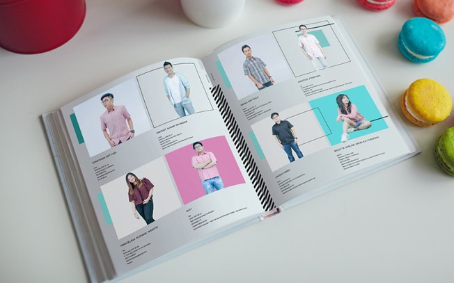 design isi dan biodata pada buku tahunan sekolah