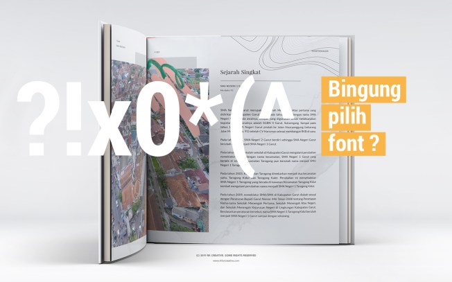 kombinasi font yang cocok untuk design buku tahunan sekolah